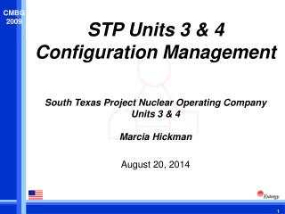 STP Units 3 &amp; 4 Configuration Management