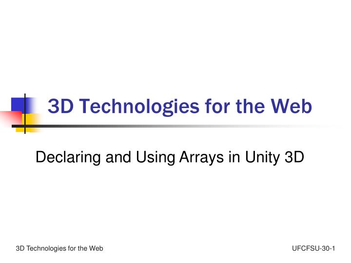 3d technologies for the web