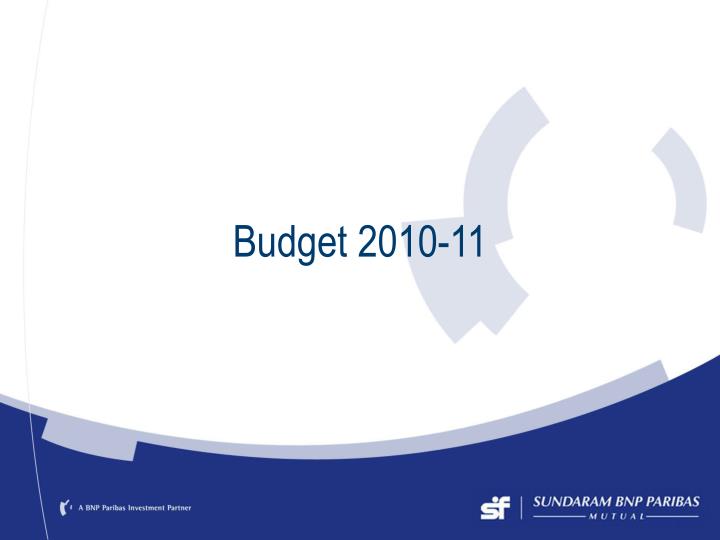 budget 2010 11