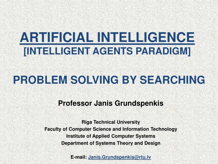 artificial intelligence intelligent agents paradigm