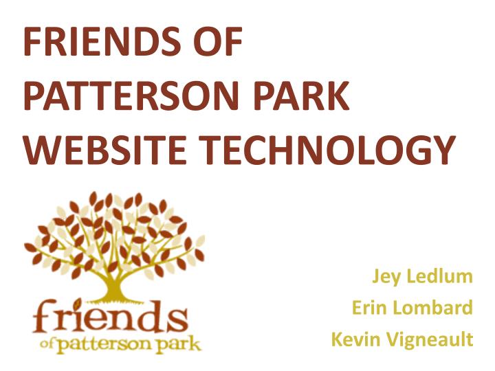 friends of patterson park website technology