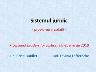 sistemul juridic