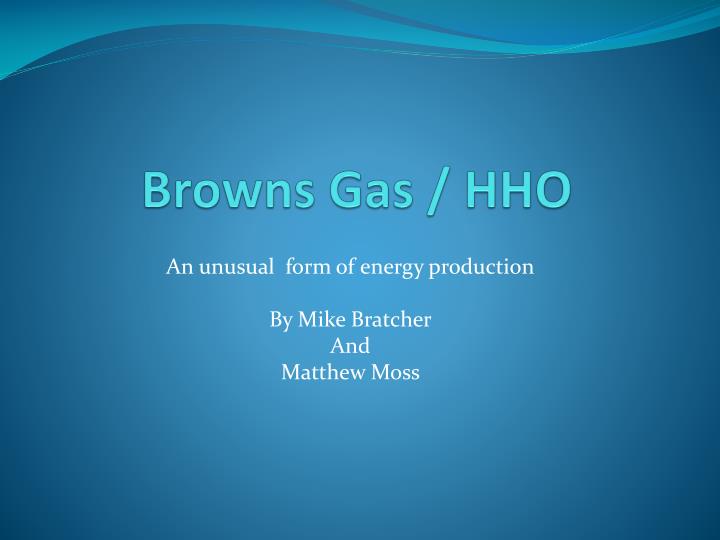 browns gas hho