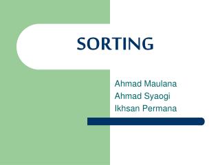 SORTING