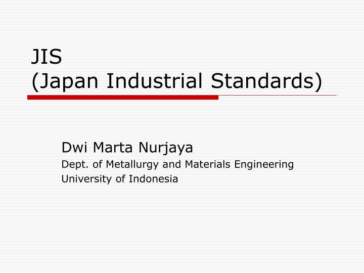 jis japan industrial standards