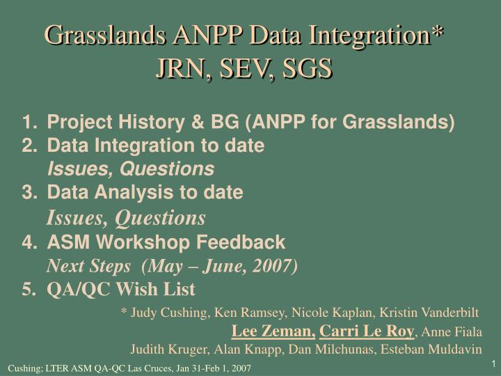 grasslands anpp data integration jrn sev sgs
