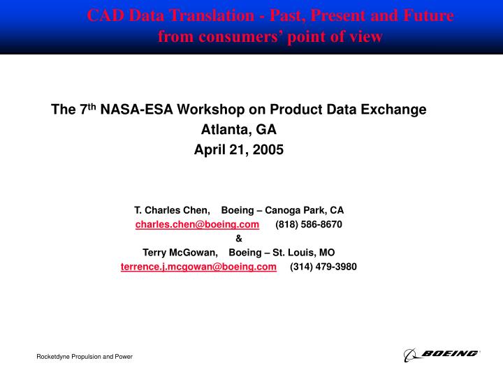 cad data translation past present and future from consumers point of view