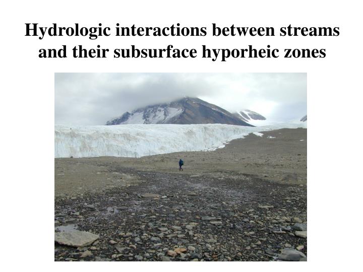 hydrologic interactions between streams and their subsurface hyporheic zones