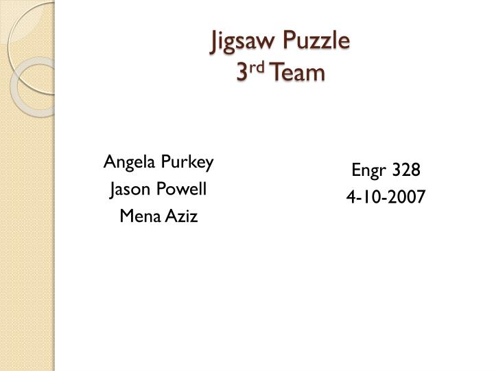 jigsaw puzzle 3 rd team