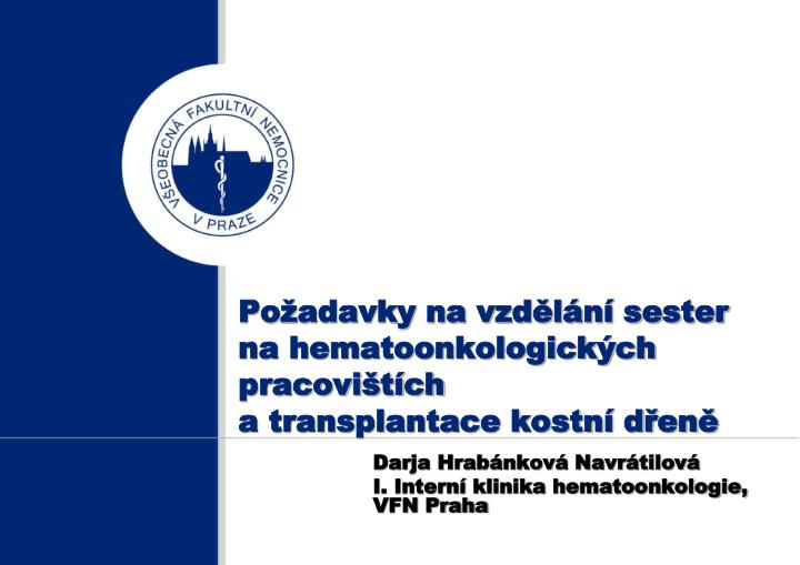 darja hrab nkov navr tilov i intern klinika hematoonkologie vfn praha