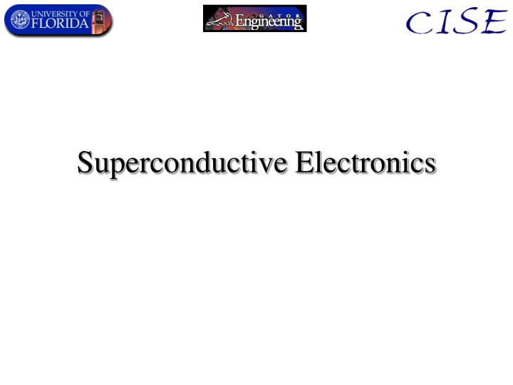 superconductive electronics