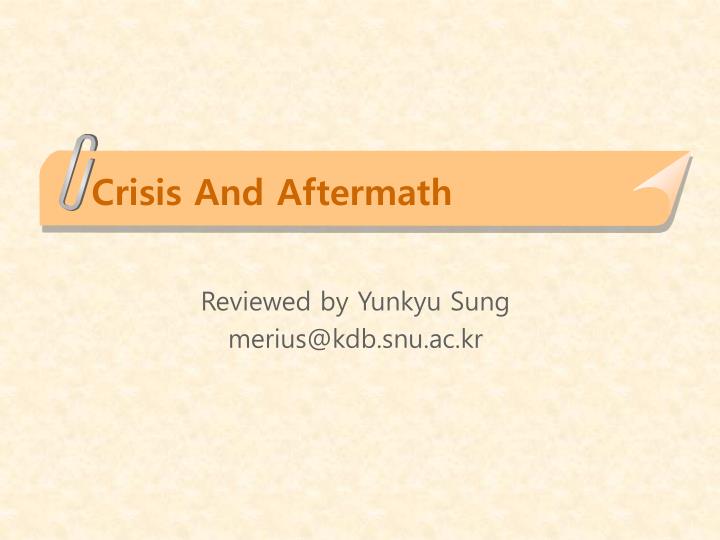crisis and aftermath