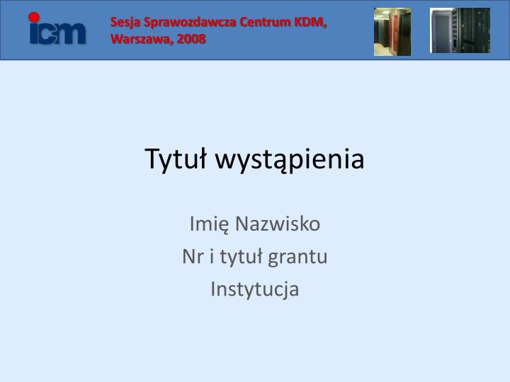 tytu wyst pienia