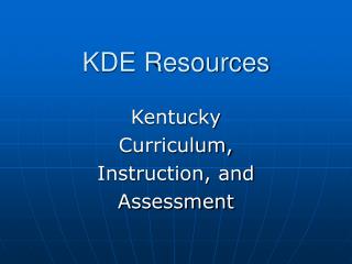 KDE Resources