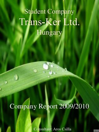 Student Company Trans-Ker Ltd. Hungary