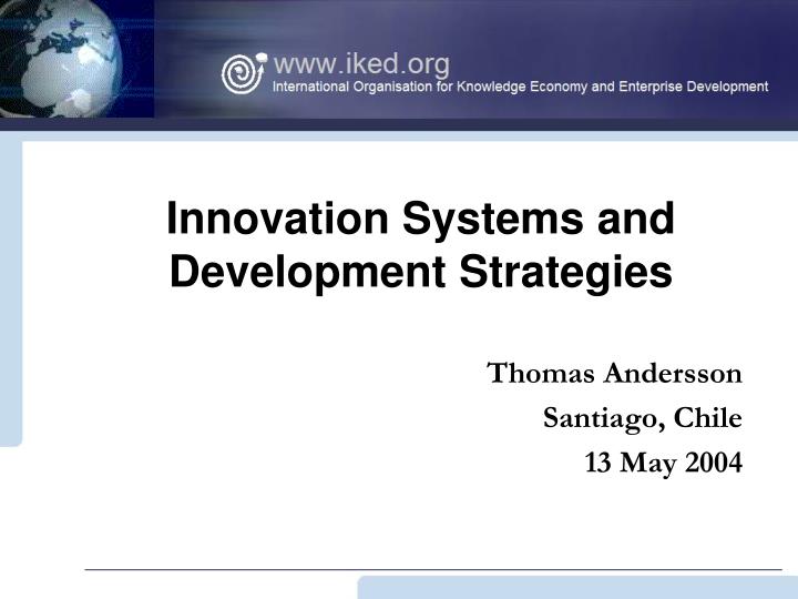 innovation systems and development strategies