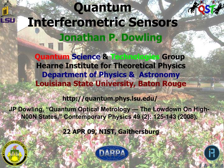 quantum interferometric sensors