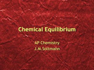 Chemical Equilibrium