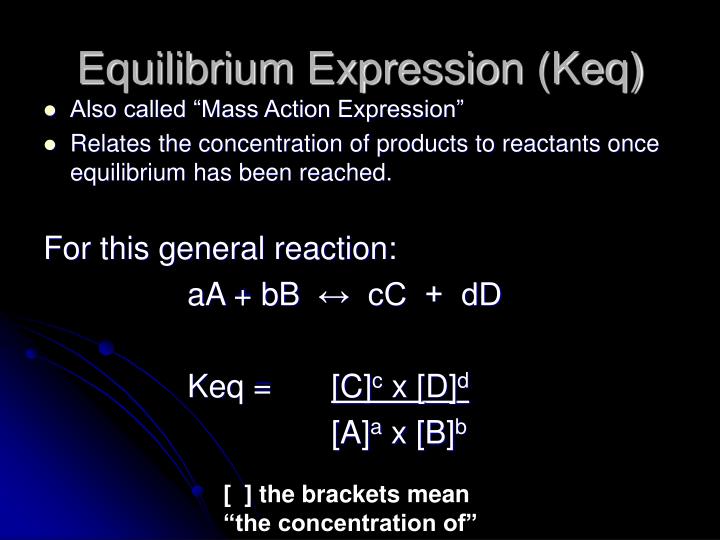 equilibrium expression keq