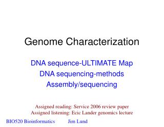 Genome Characterization
