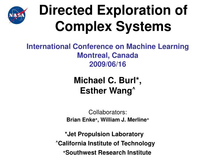 directed exploration of complex systems