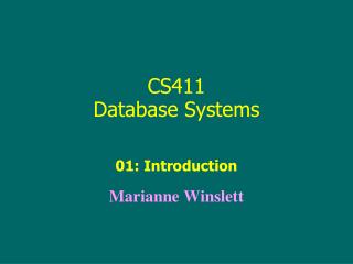 CS411 Database Systems
