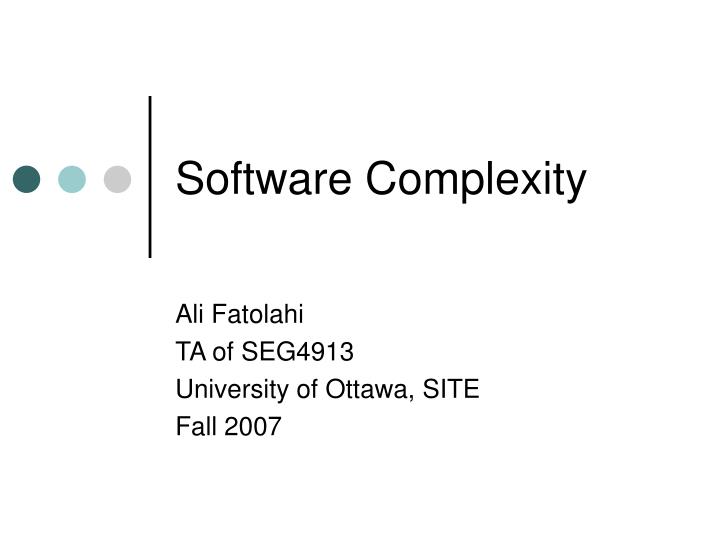 software complexity