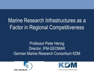 Marine Research Infrastructures as a Factor in Regional Competitiveness