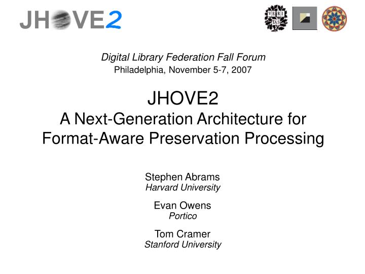 jhove2 a next generation architecture for format aware preservation processing