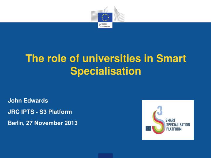the role of universities in smart specialisation