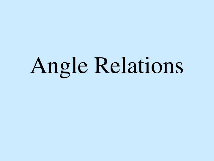 angle relations