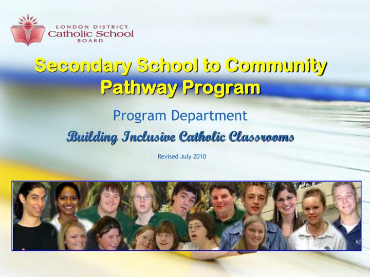 secondary school to community pathway program