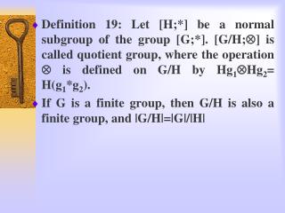 6.5 The fundamental theorem of homomorphism for groups