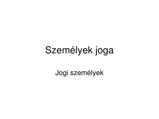 szem lyek joga