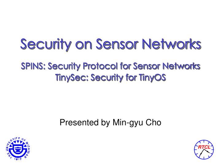 security on sensor networks