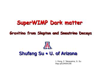 S uper WIMP Dark matter
