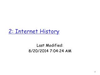 2: Internet History