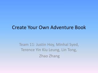 Create Your Own Adventure Book