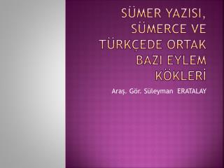 s mer yazisi s merce ve t rk ede ortak bazi eylem k kler
