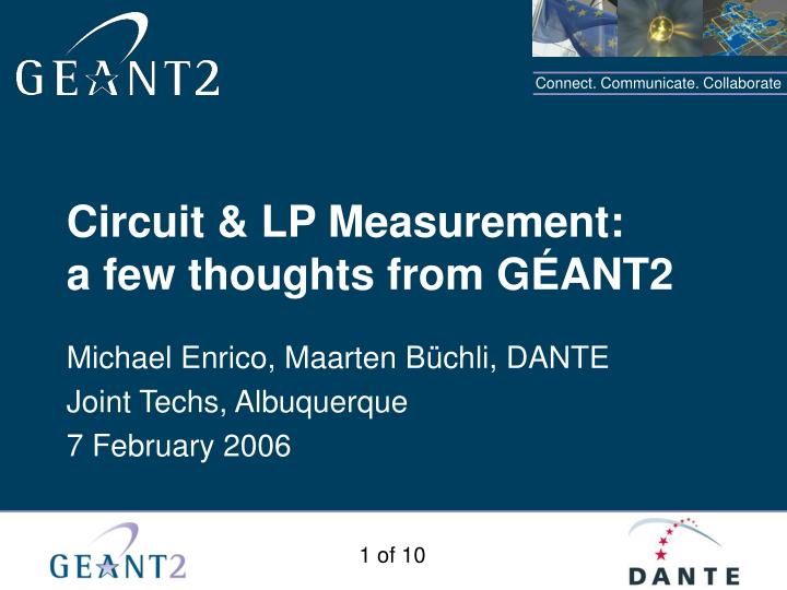 circuit lp measurement a few thoughts from g ant2
