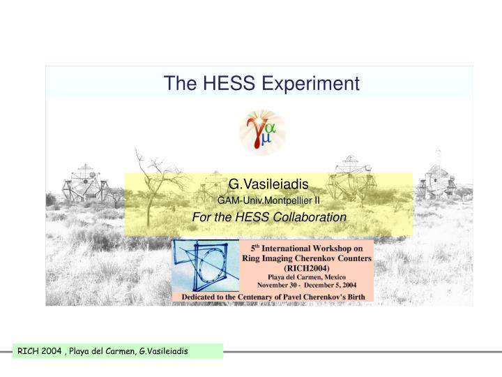 the hess experiment