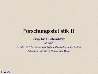 forschungsstatistik ii