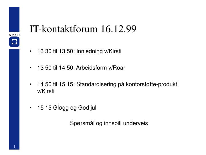 it kontaktforum 16 12 99