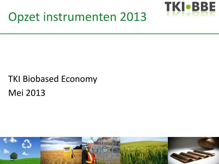 opzet instrumenten 2013