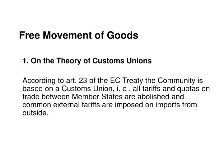 free movement of goods