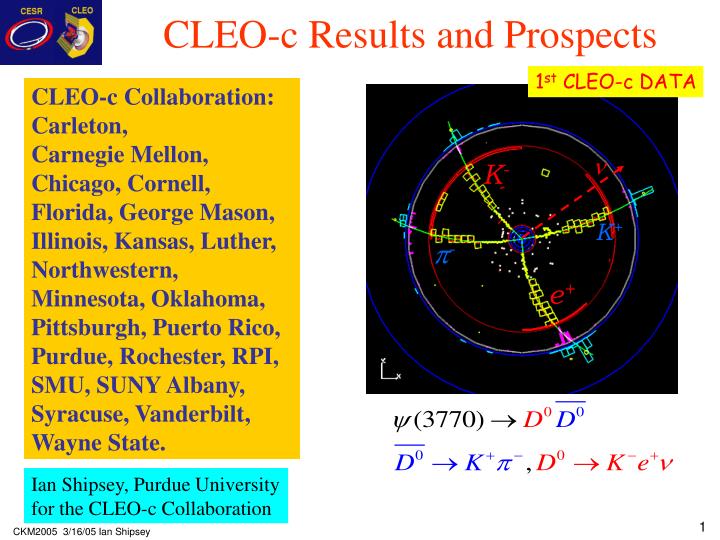 cleo c results and prospects