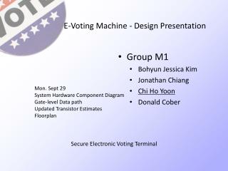 E-Voting Machine - Design Presentation