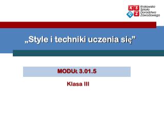 style i techniki uczenia si