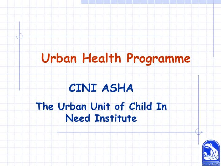 urban health programme