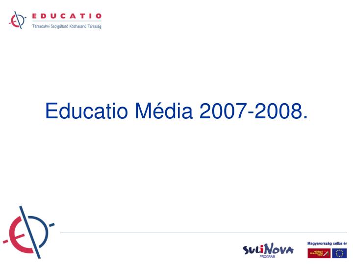 educatio m dia 2007 2008